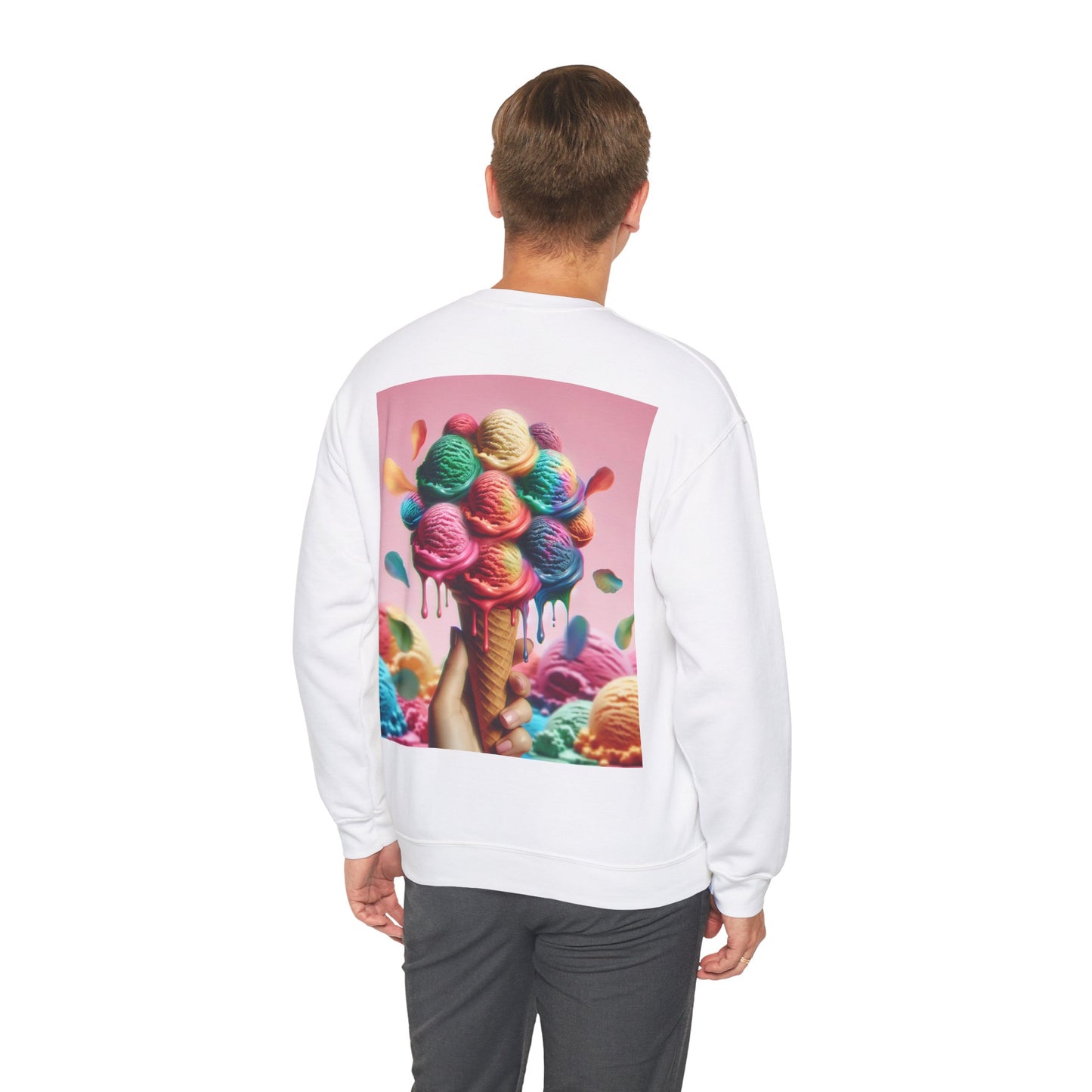 Colorful Ice Cream Crewneck Sweatshirt - Sweet Summer Vibes