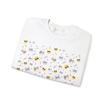 Cute Cartoon Animals Unisex Heavy Blend™ Crewneck Sweatshirt