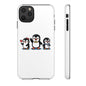 Penguin Pixel Trio Phone Case — Cute Retro 8‑Bit Penguin Family Protective Cover