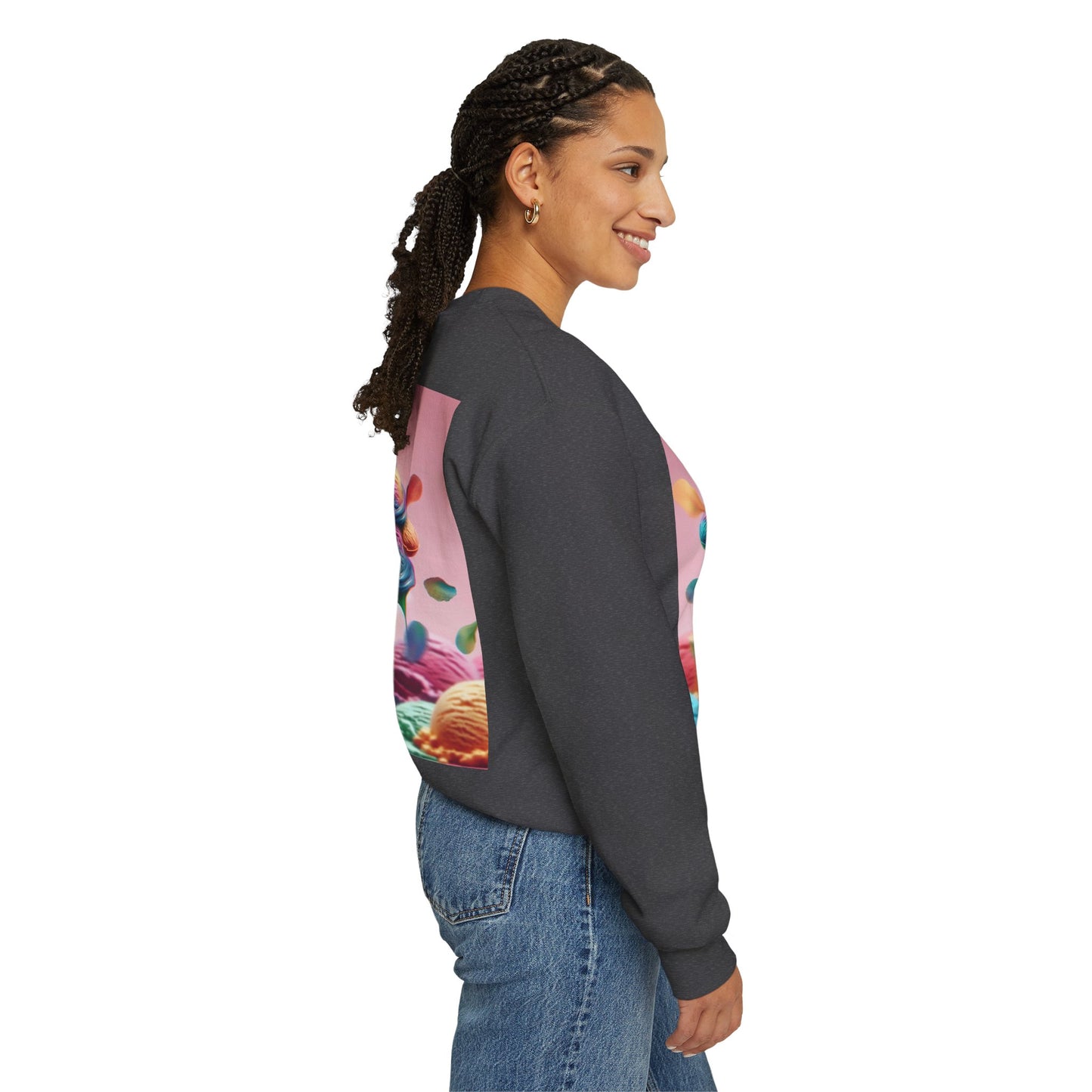 Colorful Ice Cream Crewneck Sweatshirt - Sweet Summer Vibes