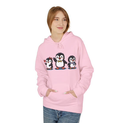 Pixel Penguin Hoodie — Cute Retro 8-Bit Penguin Family Pullover