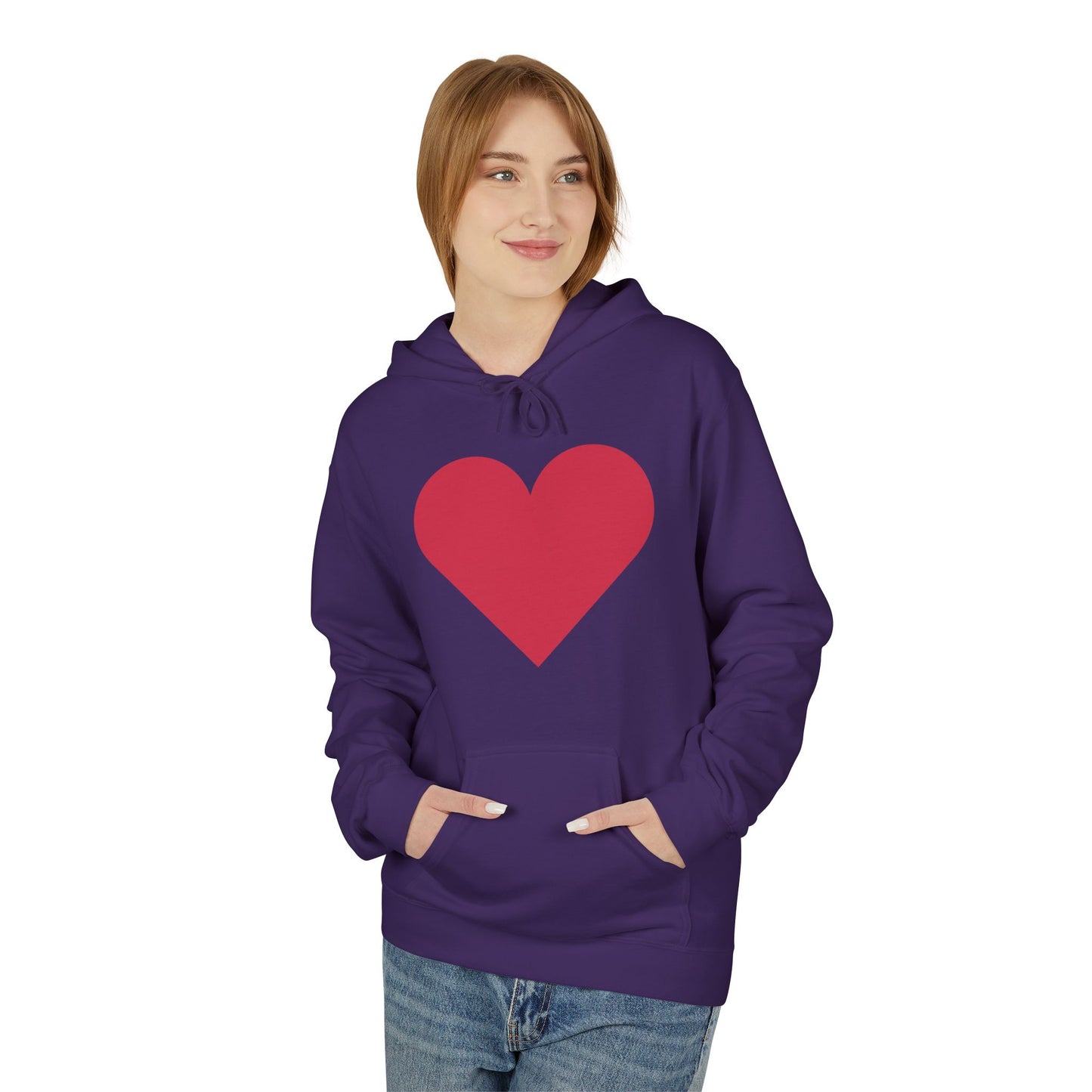 Heart & Rose Pattern Hoodie — Romantic Floral Valentine Pullover