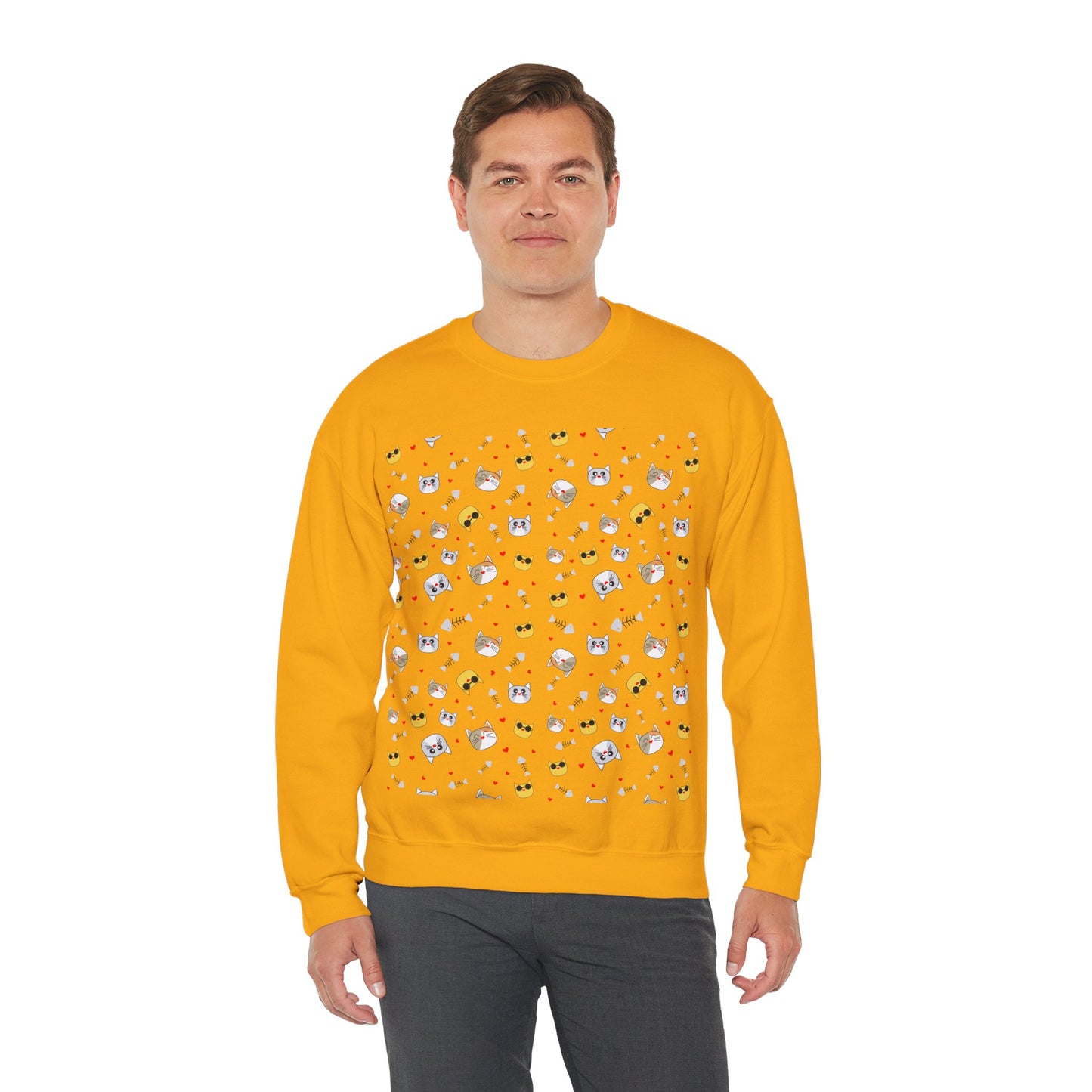 Cute Cartoon Animals Unisex Heavy Blend™ Crewneck Sweatshirt