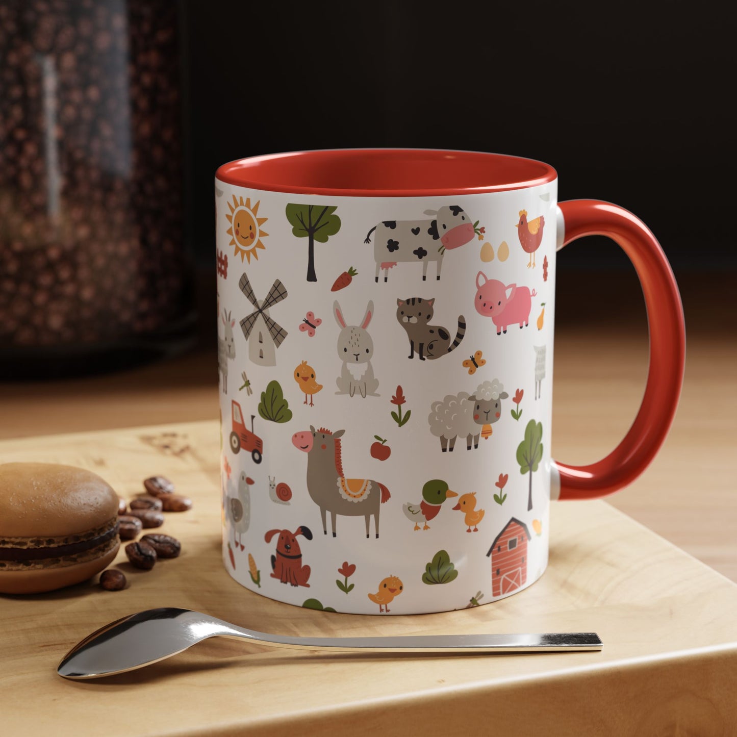 Farmyard Friends Accent Coffee Mug - Cute Animal Design for Cozy Mornings