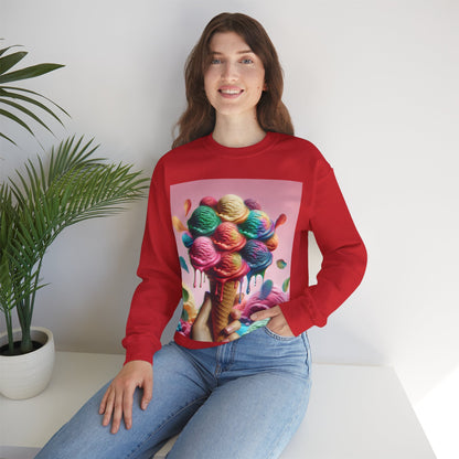 Colorful Ice Cream Crewneck Sweatshirt - Sweet Summer Vibes