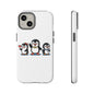 Penguin Pixel Trio Phone Case — Cute Retro 8‑Bit Penguin Family Protective Cover