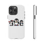 Penguin Pixel Trio Phone Case — Cute Retro 8‑Bit Penguin Family Protective Cover