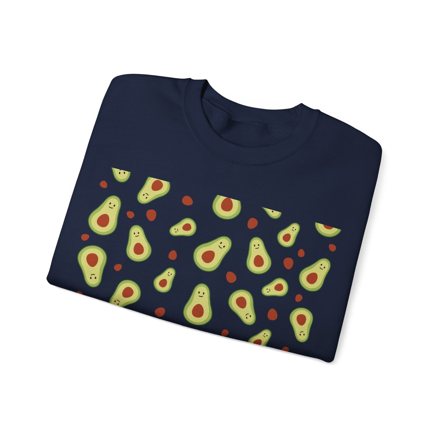 Cute Avocado Pattern Unisex Crewneck Sweatshirt - Perfect for Food Lovers