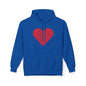 Heart & Rose Pattern Hoodie — Romantic Floral Valentine Pullover