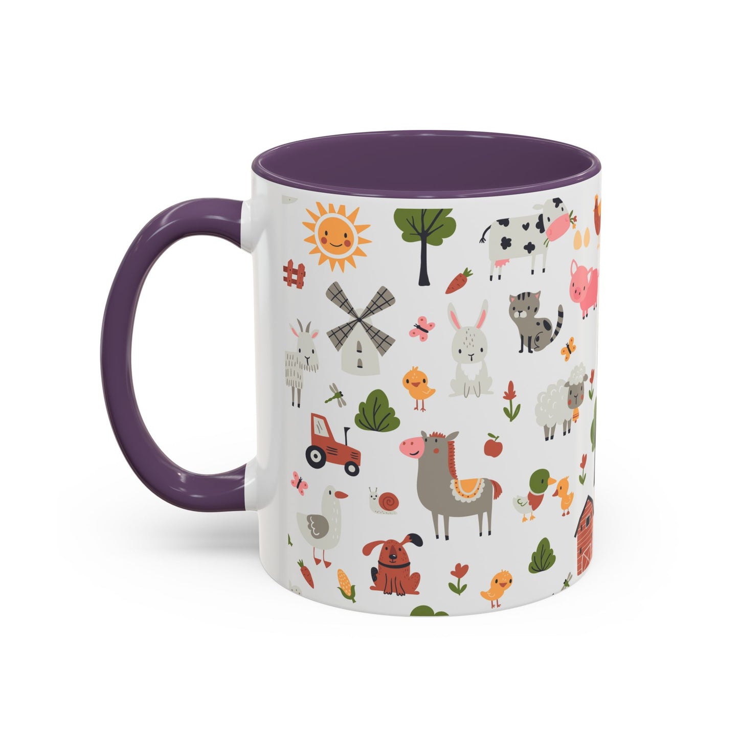 Farmyard Friends Accent Coffee Mug - Cute Animal Design for Cozy Mornings