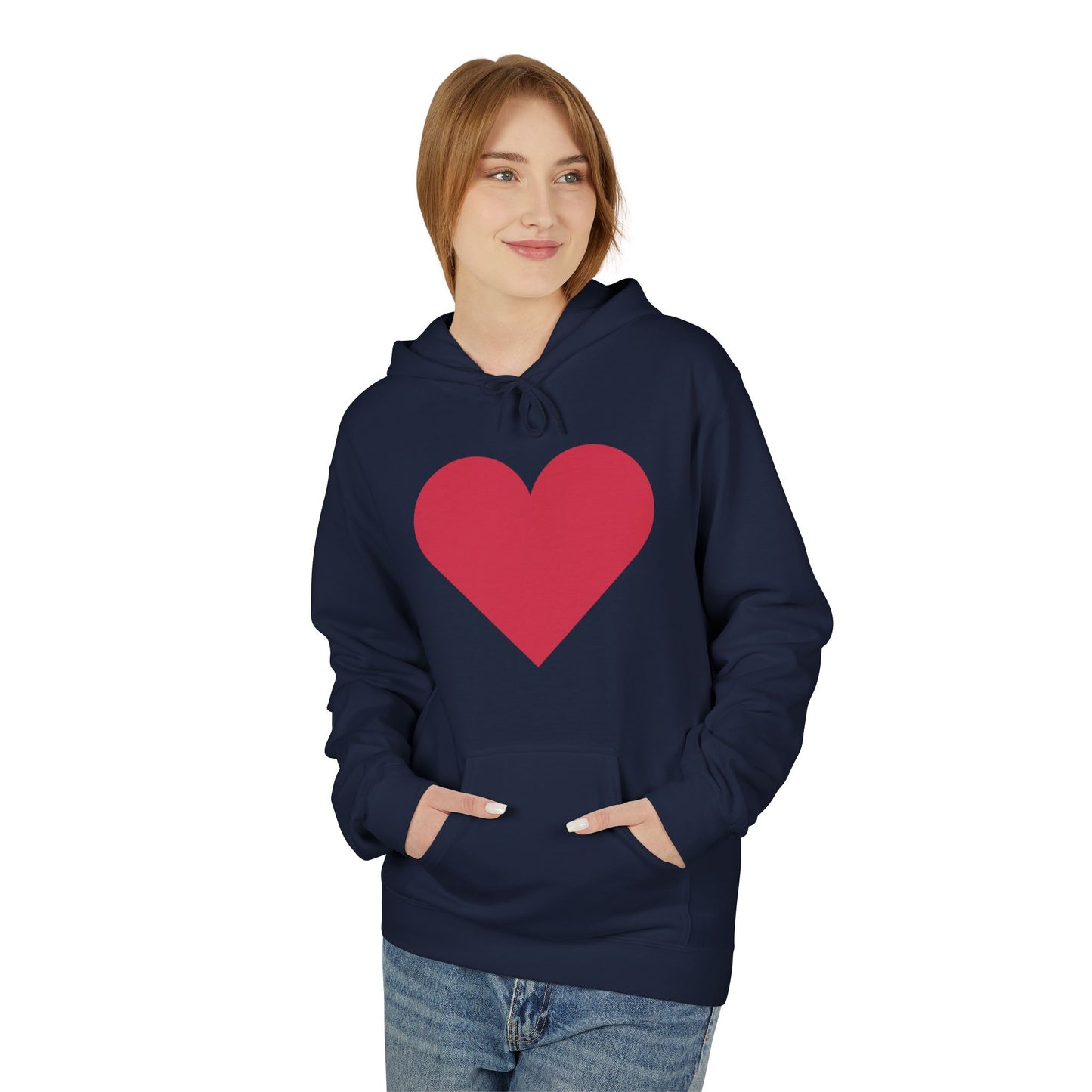 Heart & Rose Pattern Hoodie — Romantic Floral Valentine Pullover