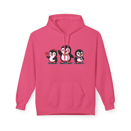 Pixel Penguin Hoodie — Cute Retro 8-Bit Penguin Family Pullover