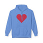 Heart & Rose Pattern Hoodie — Romantic Floral Valentine Pullover