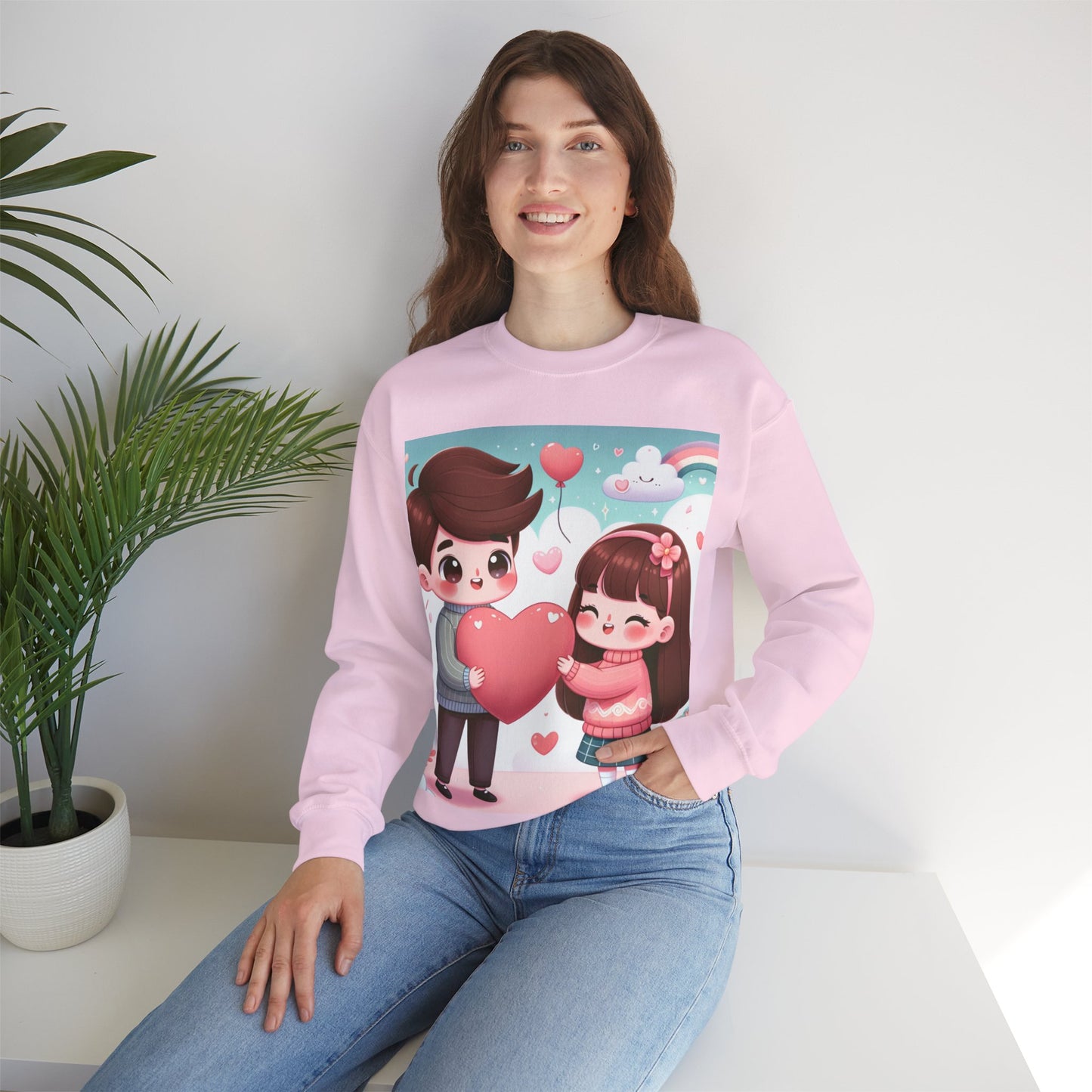 Cute Couples Love Sweatshirt - Unisex Heavy Blend™ - Perfect for Valentine’s Day & Anniversaries