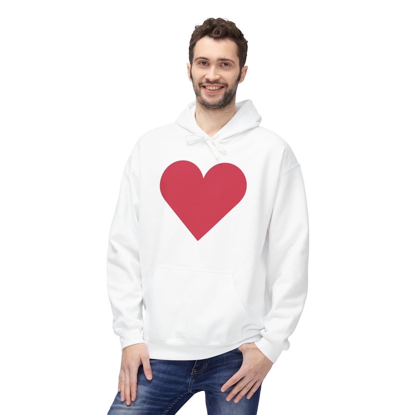 Heart & Rose Pattern Hoodie — Romantic Floral Valentine Pullover