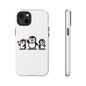 Penguin Pixel Trio Phone Case — Cute Retro 8‑Bit Penguin Family Protective Cover