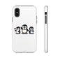 Penguin Pixel Trio Phone Case — Cute Retro 8‑Bit Penguin Family Protective Cover