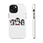 Penguin Pixel Trio Phone Case — Cute Retro 8‑Bit Penguin Family Protective Cover
