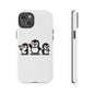 Penguin Pixel Trio Phone Case — Cute Retro 8‑Bit Penguin Family Protective Cover