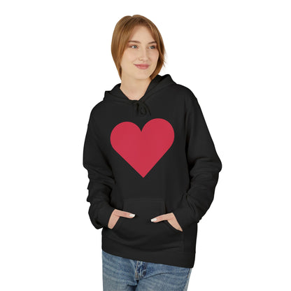 Heart & Rose Pattern Hoodie — Romantic Floral Valentine Pullover