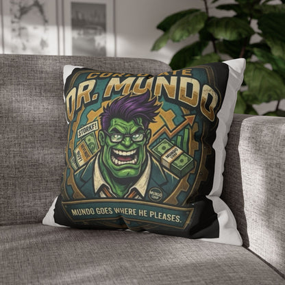 Dr. Mundo Corporate Pillowcase — Funny Gaming Monster Throw Pillowcase