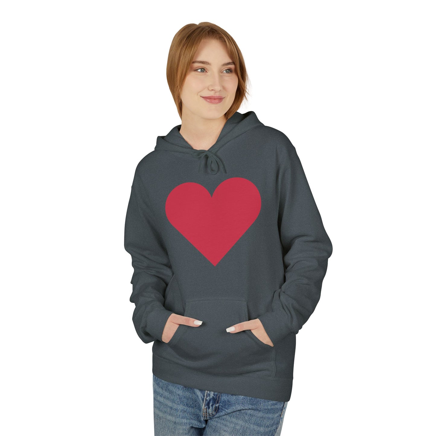 Heart & Rose Pattern Hoodie — Romantic Floral Valentine Pullover