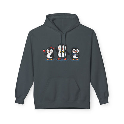 Pixel Penguin Hoodie — Cute Retro 8-Bit Penguin Family Pullover