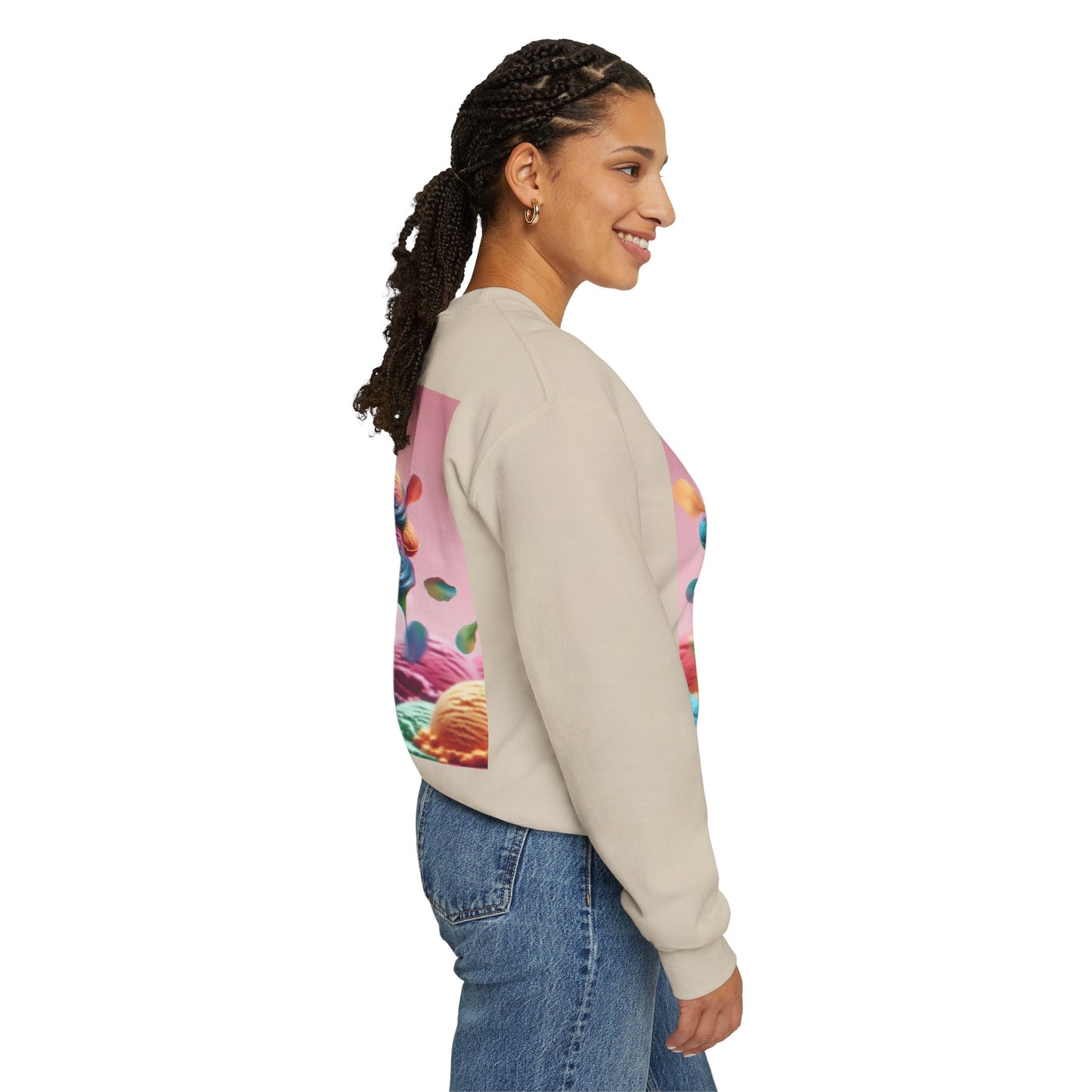 Colorful Ice Cream Crewneck Sweatshirt - Sweet Summer Vibes