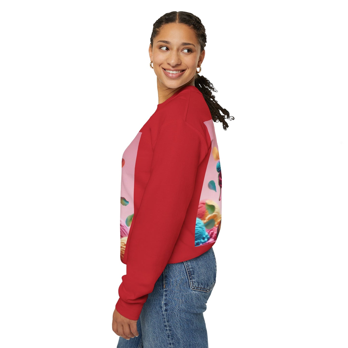 Colorful Ice Cream Crewneck Sweatshirt - Sweet Summer Vibes