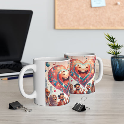 Joyful Diversity Ceramic Mug - Celebrate Unity & Happiness