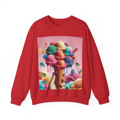 Colorful Ice Cream Crewneck Sweatshirt - Sweet Summer Vibes