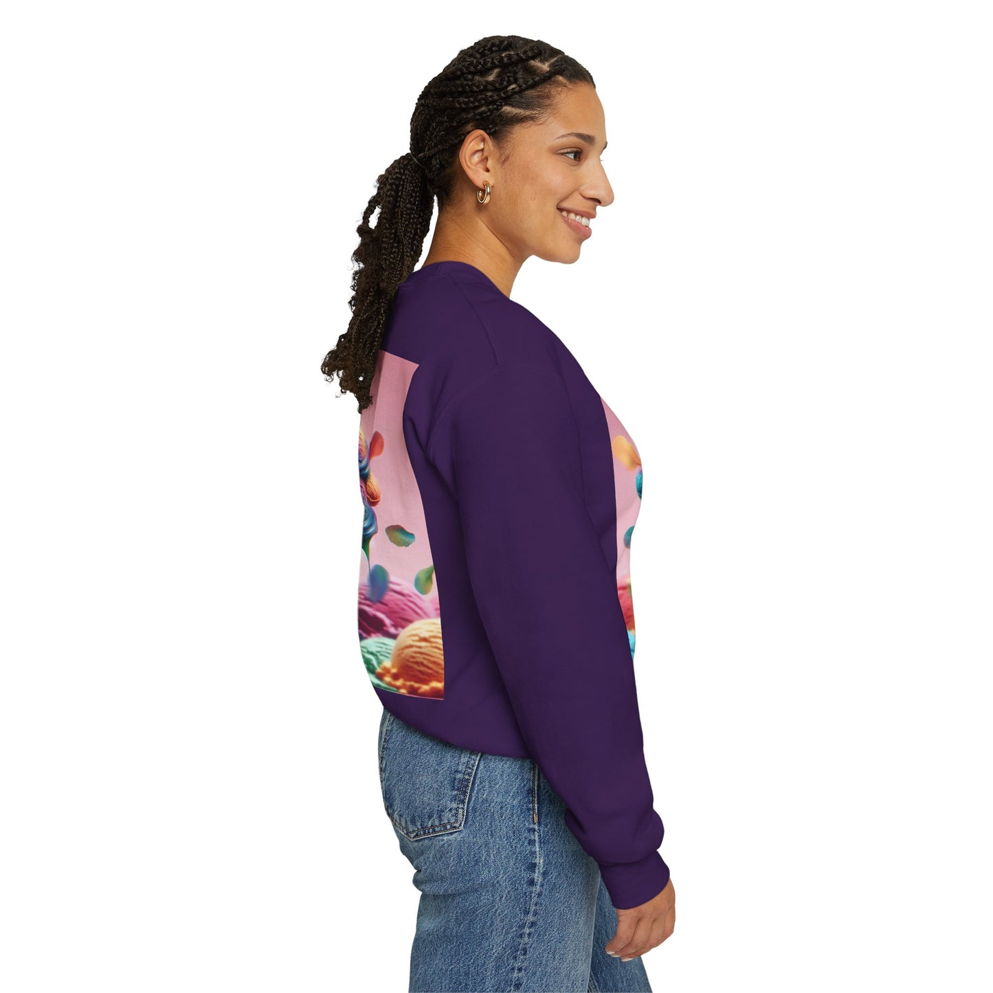 Colorful Ice Cream Crewneck Sweatshirt - Sweet Summer Vibes