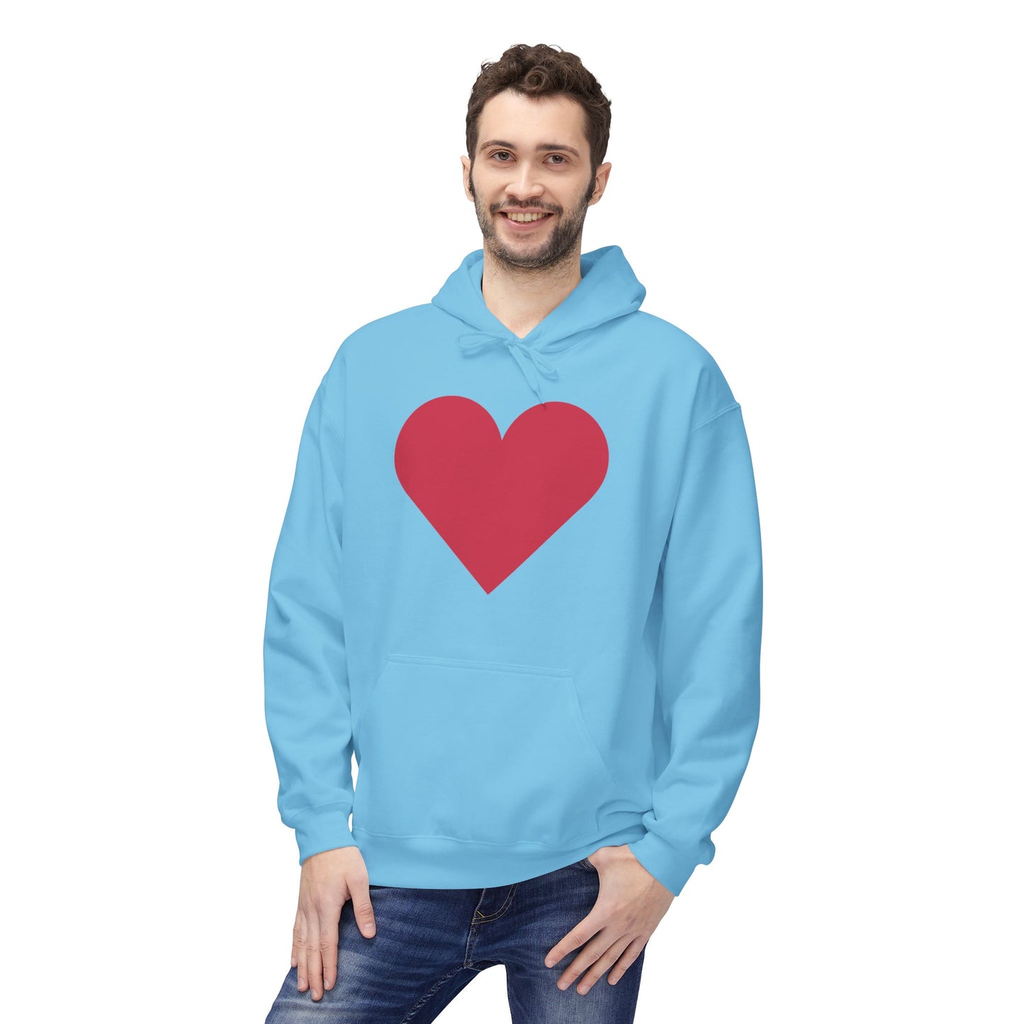 Heart & Rose Pattern Hoodie — Romantic Floral Valentine Pullover