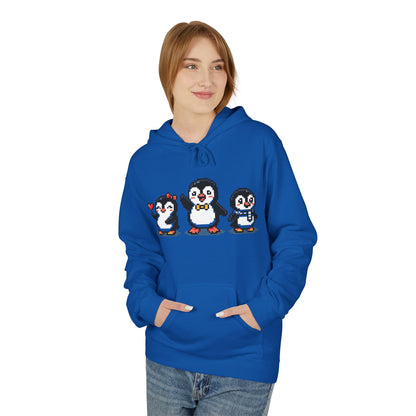 Pixel Penguin Hoodie — Cute Retro 8-Bit Penguin Family Pullover