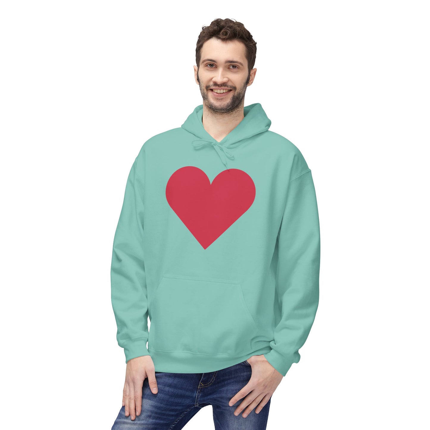 Heart & Rose Pattern Hoodie — Romantic Floral Valentine Pullover