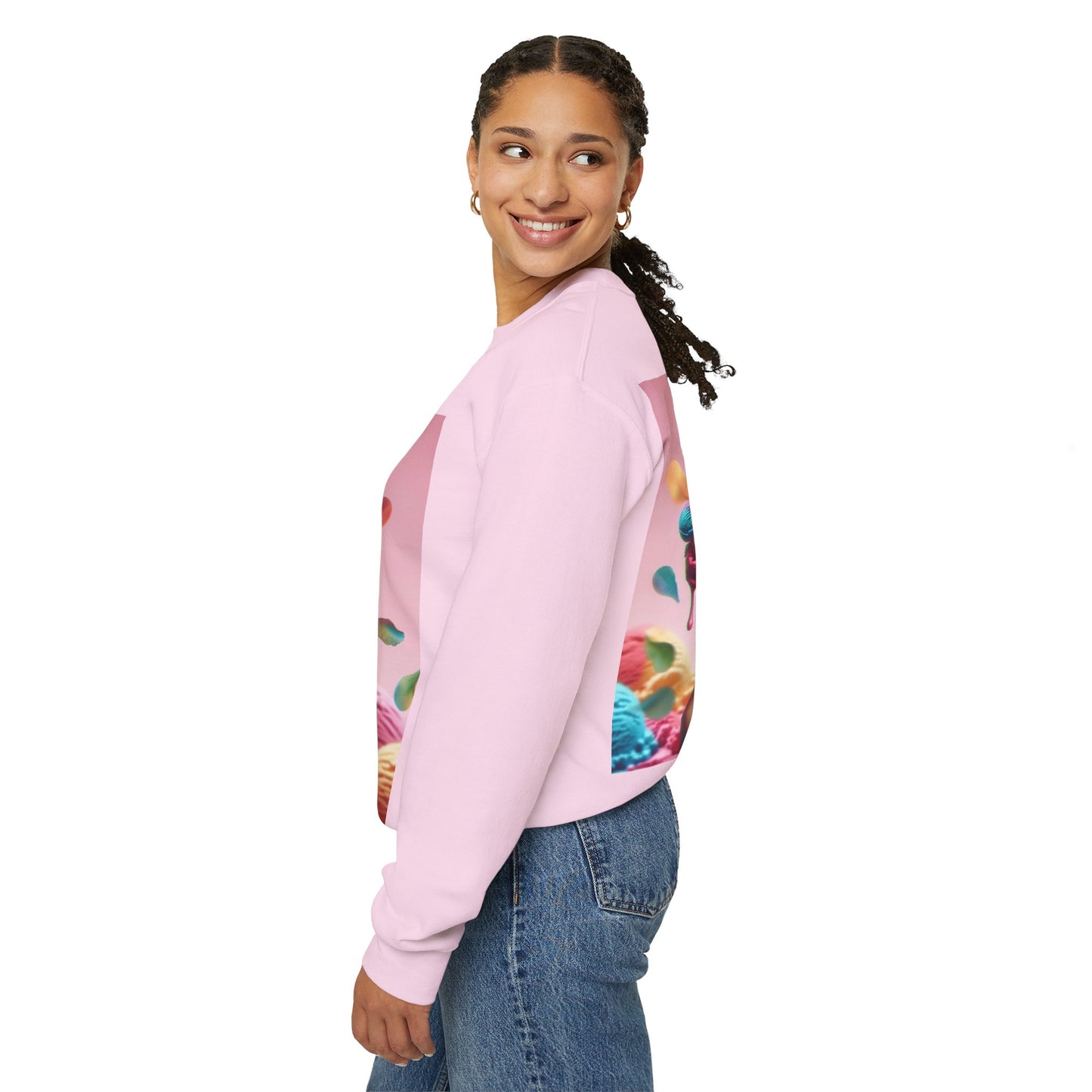 Colorful Ice Cream Crewneck Sweatshirt - Sweet Summer Vibes