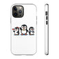 Penguin Pixel Trio Phone Case — Cute Retro 8‑Bit Penguin Family Protective Cover