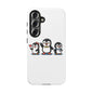 Penguin Pixel Trio Phone Case — Cute Retro 8‑Bit Penguin Family Protective Cover