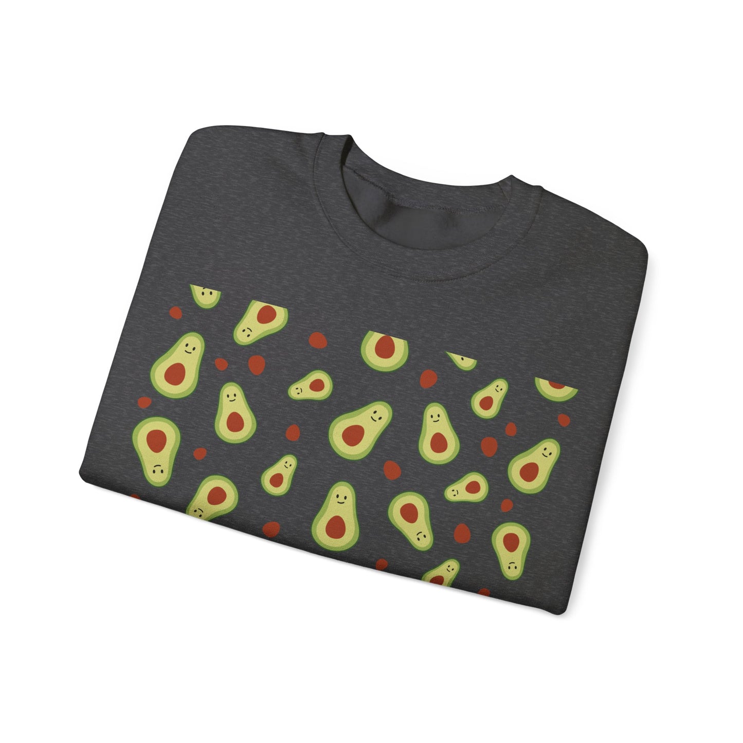 Cute Avocado Pattern Unisex Crewneck Sweatshirt - Perfect for Food Lovers