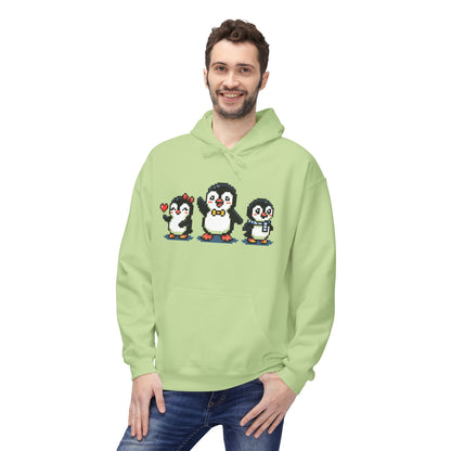 Pixel Penguin Hoodie — Cute Retro 8-Bit Penguin Family Pullover