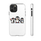 Penguin Pixel Trio Phone Case — Cute Retro 8‑Bit Penguin Family Protective Cover