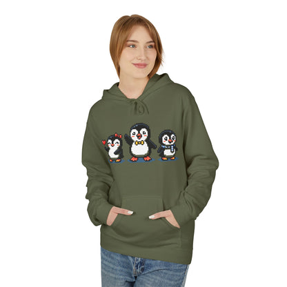 Pixel Penguin Hoodie — Cute Retro 8-Bit Penguin Family Pullover