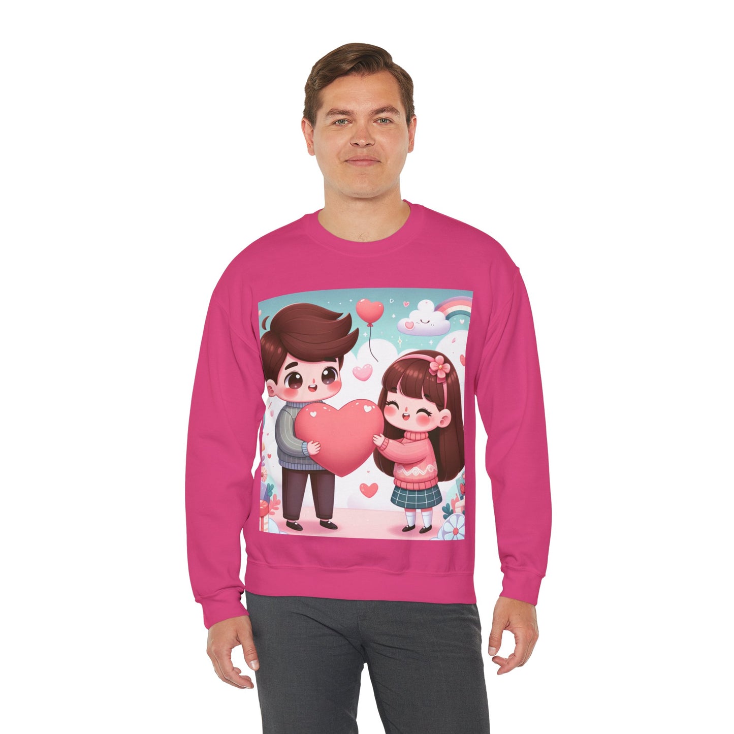 Cute Couples Love Sweatshirt - Unisex Heavy Blend™ - Perfect for Valentine’s Day & Anniversaries