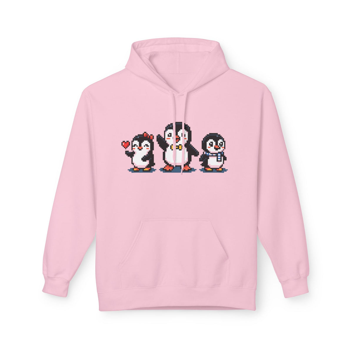 Pixel Penguin Hoodie — Cute Retro 8-Bit Penguin Family Pullover