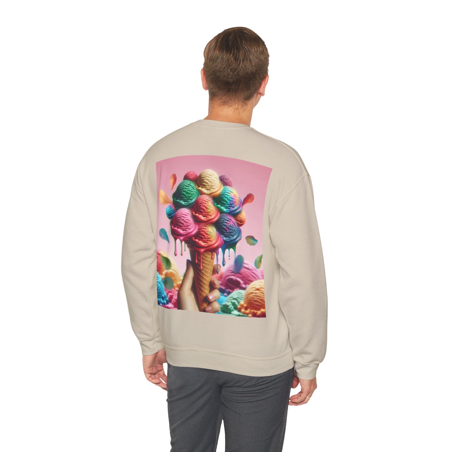 Colorful Ice Cream Crewneck Sweatshirt - Sweet Summer Vibes