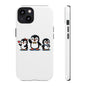 Penguin Pixel Trio Phone Case — Cute Retro 8‑Bit Penguin Family Protective Cover