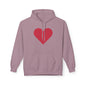Heart & Rose Pattern Hoodie — Romantic Floral Valentine Pullover