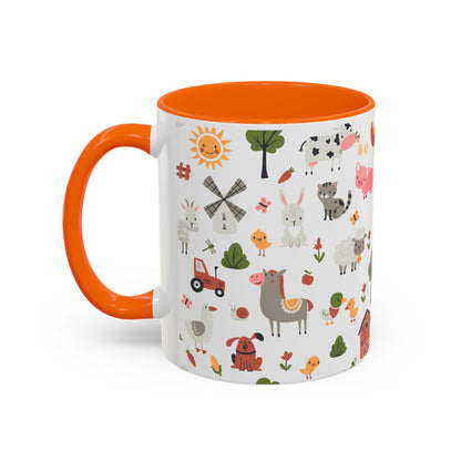 Farmyard Friends Accent Coffee Mug - Cute Animal Design for Cozy Mornings