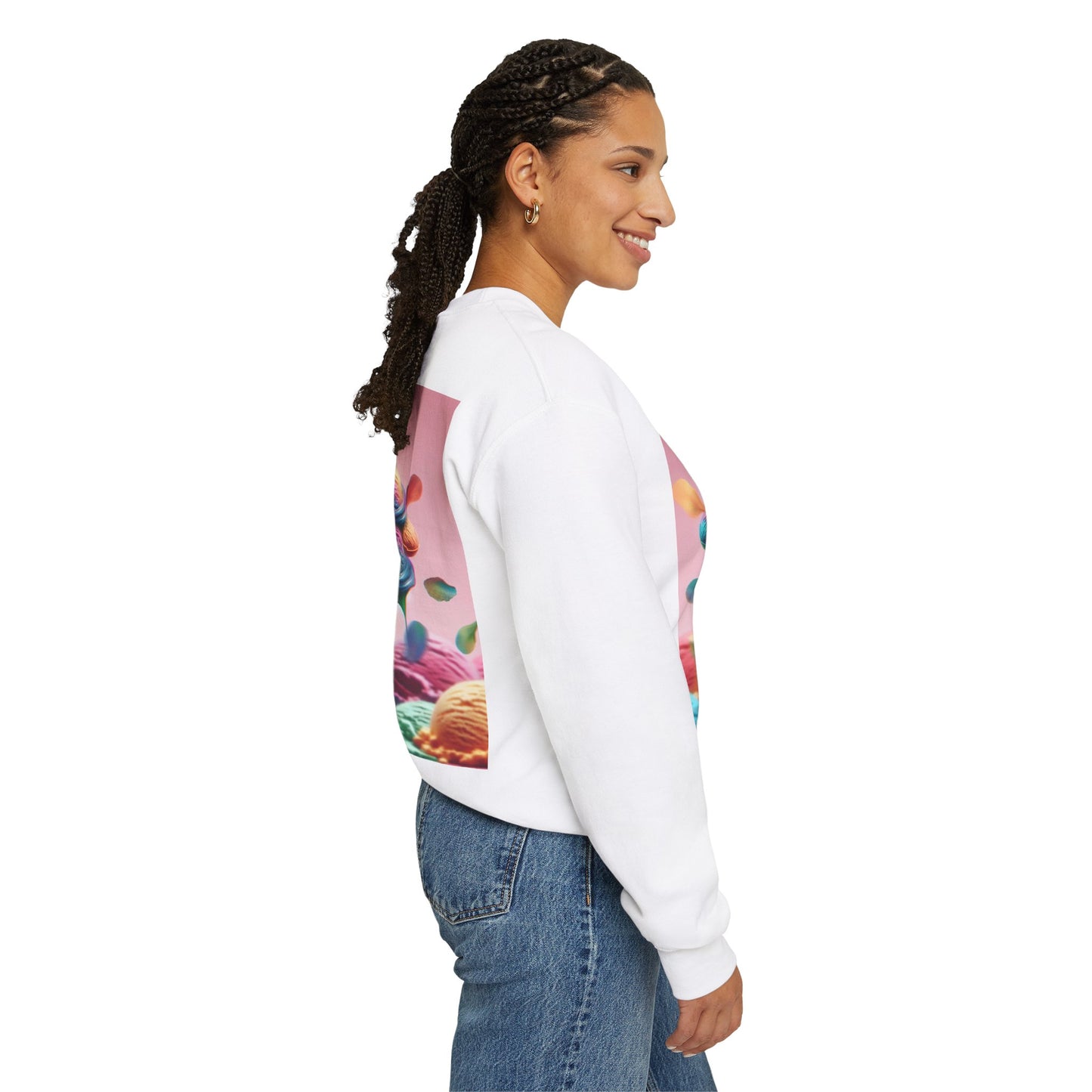 Colorful Ice Cream Crewneck Sweatshirt - Sweet Summer Vibes