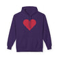 Heart & Rose Pattern Hoodie — Romantic Floral Valentine Pullover